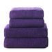Fijalo Top Towel Plus - grote badhanddoeken - 2 handdoeken of wastafels + 2 douchehanddoeken - 100% katoen - violet