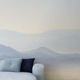 ACTE-DECO Misty Mountains Papier Peint Panoramique, Bleu 170 X 250cm