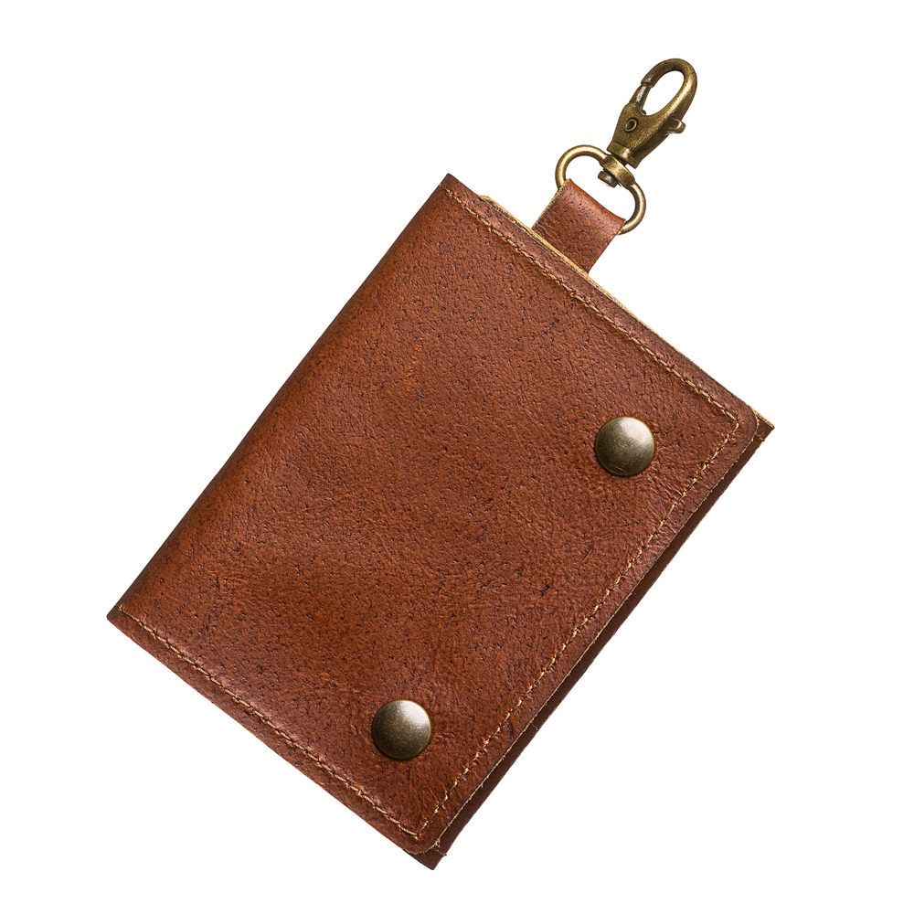 The Hantler SD Memory Card Holder - Whiskey Brown/Brass