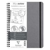 Clairefontaine 782335C Schrijfblok & Schrift A5+ 60 vel Grijs