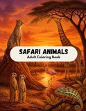 Safari Animals: Stress Free Adult Coloring Book