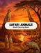 Safari Animals: Stress Free Adult Coloring Book