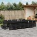 Prolenta Maison Exclusive Tuinset voor in de tuin, 17-delig, met kussens, zwart, van polyrotan