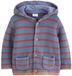Next Jongens Gebreid Babyvestje Blauw & Burgundy Streep Katoen Maat 56