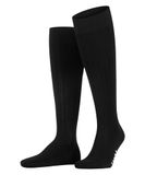 FALKE Milano met klimaatactieve zool katoen kniekousen heren zwart - maat 39-40