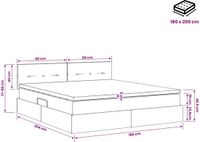 vidaXL Opbergbed met matras met hoofdeinde Blauw 180 x 200 cm fluweel