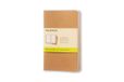 Moleskine Cahier Journals - Pocket - Blanc - Brun - set de 3