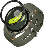 kwmobile Beschermende Ring geschikt voor Samsung Galaxy Watch 7 44mm Fitness Tracker - Bezel Ring voor smartwatch - Beschermring voor smartwatch in zwart / zilver.