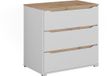 Vicco Dressoir Ruben, Wit/Artisanaal eiken, 80 x 76.6 cm met 3 lades