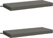 vidaXL Coussins de banc SOEST 2 pièces 100% Polyester Gris 120 x 50 x 8 cm