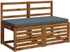 vidaXL - 1-delig - Coussin de banquette - VUGHT - 100% - Polyester - Bleu - 120 x 50 x 5 cm
