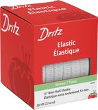 Dritz Geribbelde niet-rol elastisch 1/2 x 30 yd, wit, pak van 1