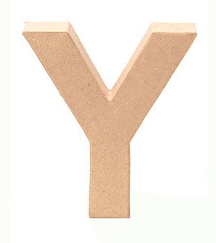 Glorex kartonnen letter Y naturel
