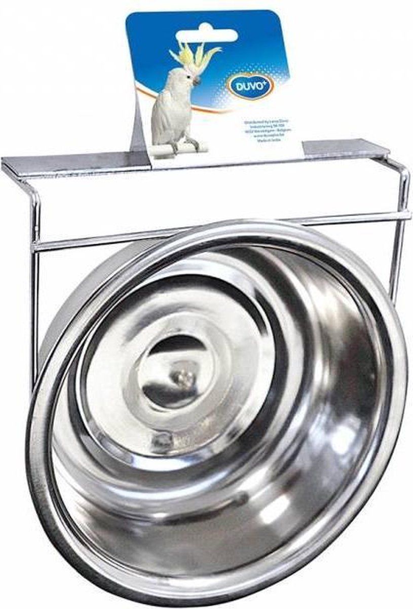 Duvo+ Inox Coop Cup Voer of Drinkbak 9,5CM - RVS