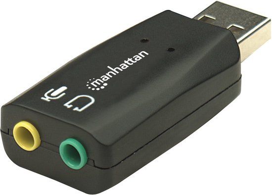 Manhattan Externe Geluidskaart 3D Virtual 5.1 Voor Computer Usb 2.0