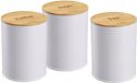 Klausberg 7491 Inox Set de boîtes de rangement (3 pièces) - Blanc