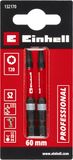 Originele Einhell Originele Impact-bits met dubbele torsie, 2-delig, 60 mm, T20