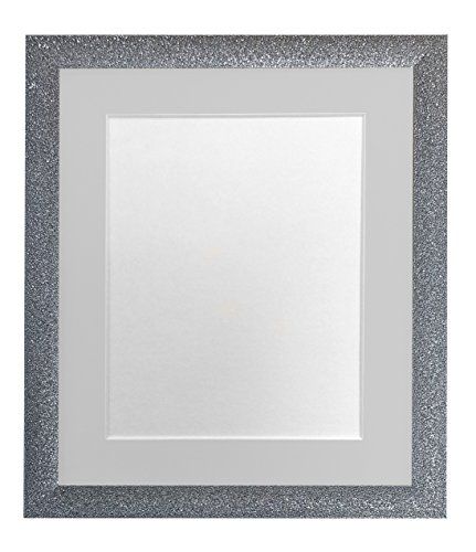 FRAMES BY POST FRAMES DOOR POST Gunmetal Foto Frame met Licht Grijs Mount 12 x 12 Beeldgrootte 10 x 10 Inch Kunststof Glas