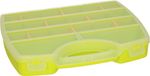 Plasticforte Opbergkoffertje/opbergdoos/sorteerbox - 13-vaks - kunststof - groen - 25 x 21 x 4 cm