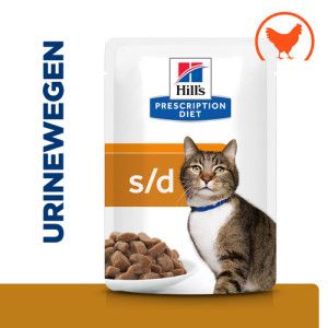 Hill's Prescription Diet Hill's Prescription Diet S/D Urinary Care nat kattenvoer met kip maaltijdzakje multipack 2 trays (24 x 85 g)
