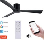 Freelight Plafondventilator Storm WIFI Ø 132 cm geluidsloos zwart