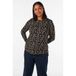 Zizzi gebloemde top Plus Size - zwart