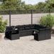 Maison Exclusive - Ensemble de meubles de jardin 10 pièces avec canapé et coussins, noir, en polyrotin
