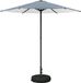 vidaXL Stokparasol Rechthoekig 2,3 x 2,3 m Polyester Blauw en wit