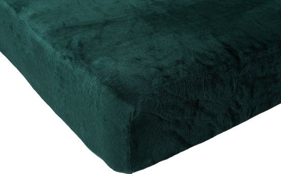 Zachtbeddengoed.nl Velvet Hoeslaken - 180x220 cm - Groen