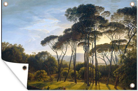GreatGardenPosters Tuinposter 90x60 cm - Italiaans landschap - PVC - Buiten decoratie