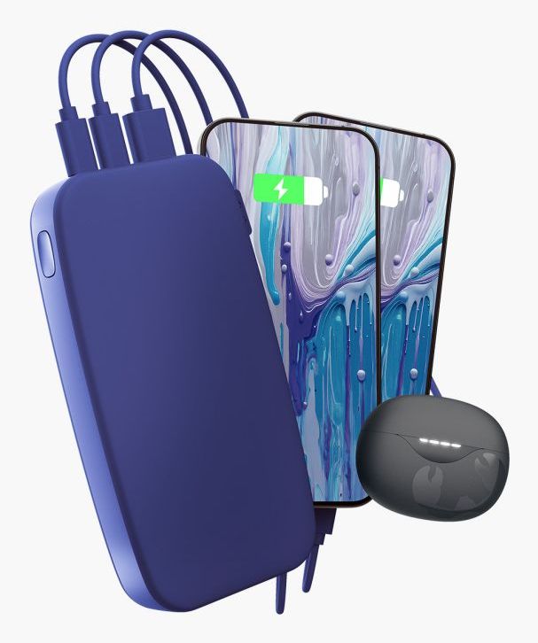 Fresh 'n Rebel Powerbank 24000 mAh USB-C - Ultra Fast Charging & 20W PD - True Blue