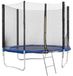 Trampoline avec filet de sécurité, diamètre 245 cm, bleu/noir, poids maximal de l'utilisateur : 150 kg