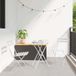 Maison Exclusive - Ensemble de bistro pliable, 3 pièces, blanc, acier
