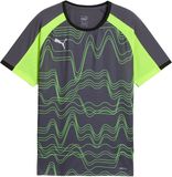 Puma Individual Liga Graphic T-shirt Korte Mouw Galactic Gray / Yellow Alert Polyester Gestreept Unisex Voetbal 128