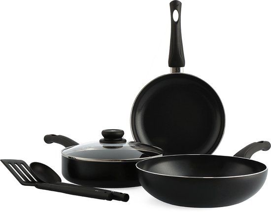 BK Brilliant 3-delige pannenset - Inductie - Zwart - PFAS-vrij