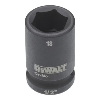 DEWALT DEWALT dopsleutel kort 18mm 1/2 slagvast Aantal:1