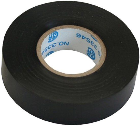 InLine Duct tape, zwart, 18mm, 18m