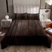 Ensemble de literie, rayures géométriques, marron foncé, pour un lit double