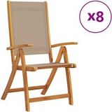 Maison Exclusive - Chaises pliantes 8 pièces en bois massif d'acacia et textilene