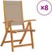 Maison Exclusive - Chaises pliantes 8 pièces en bois massif d'acacia et textilene
