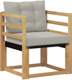 vidaXL Buitensofa Massief Acaciahout en Textilene Wit