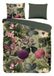 Descanso dekbedovertrek bloemen & bladeren - 2 persoons 200x200/220 cm - Groen - 100% Katoen satijn