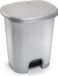 Plasticforte Pedaalemmer - zilver - kunststof - 27L - 45 cm
