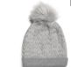 PIECES Pcnohanna Hood Lurex Light Grey Beanie Vrouwen One Size Katoen