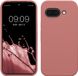 kwmobile telefoonhoesje geschikt voor Google Pixel 9a - Hoesje met siliconen coating - Smartphone case in winter roze
