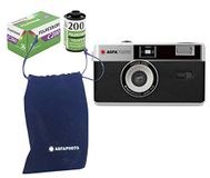 AgfaPhoto Analoge 35mm kleine beeldfilm fotocamera zwart + kleur foto's film + batterij