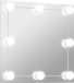 vidaXL Wandspiegel met LED-lampen vierkant glas