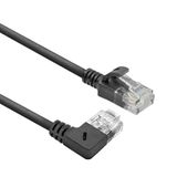ACT CAT6A netwerkkabel 90° hoek naar rechts, U/UTP LSZH LAN-kabel, dun, 3,6 mm Slimline, flexibele ethernetkabel met RJ45-stekker, voor gebruik in datacenters, 1,5 meter, rechts, DC2951