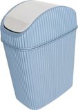 HATEX Seau à cosmétique compact 2,5 litres avec couvercle basculant - éliminer les déchets de manière pratique et élégante Bleu