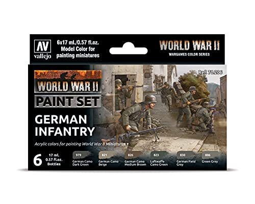 Vallejo (VAL70206) - AV Model Color Set - WWII German Infantry (6)